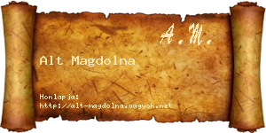 Alt Magdolna névjegykártya